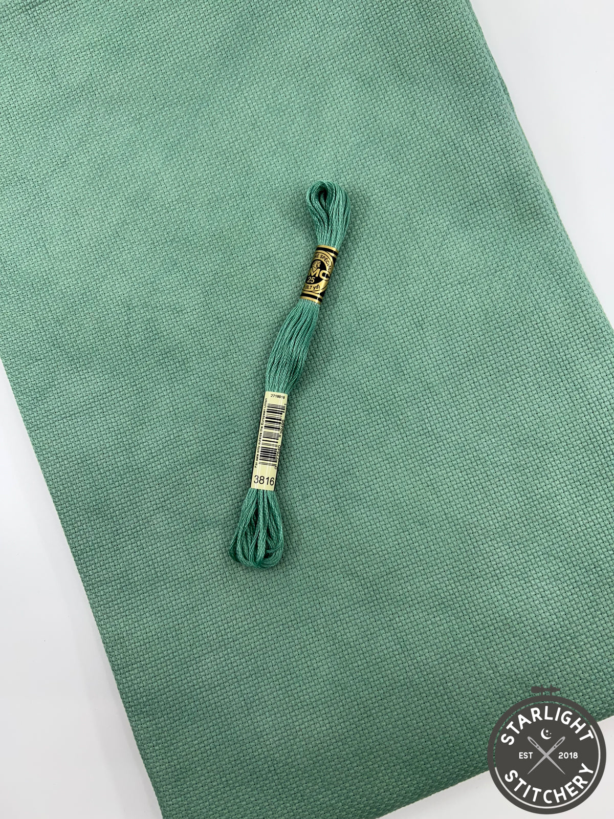 "Creme de Menthe" Needle Bling Designs - Hand Dyed Cross Stitch Fabric