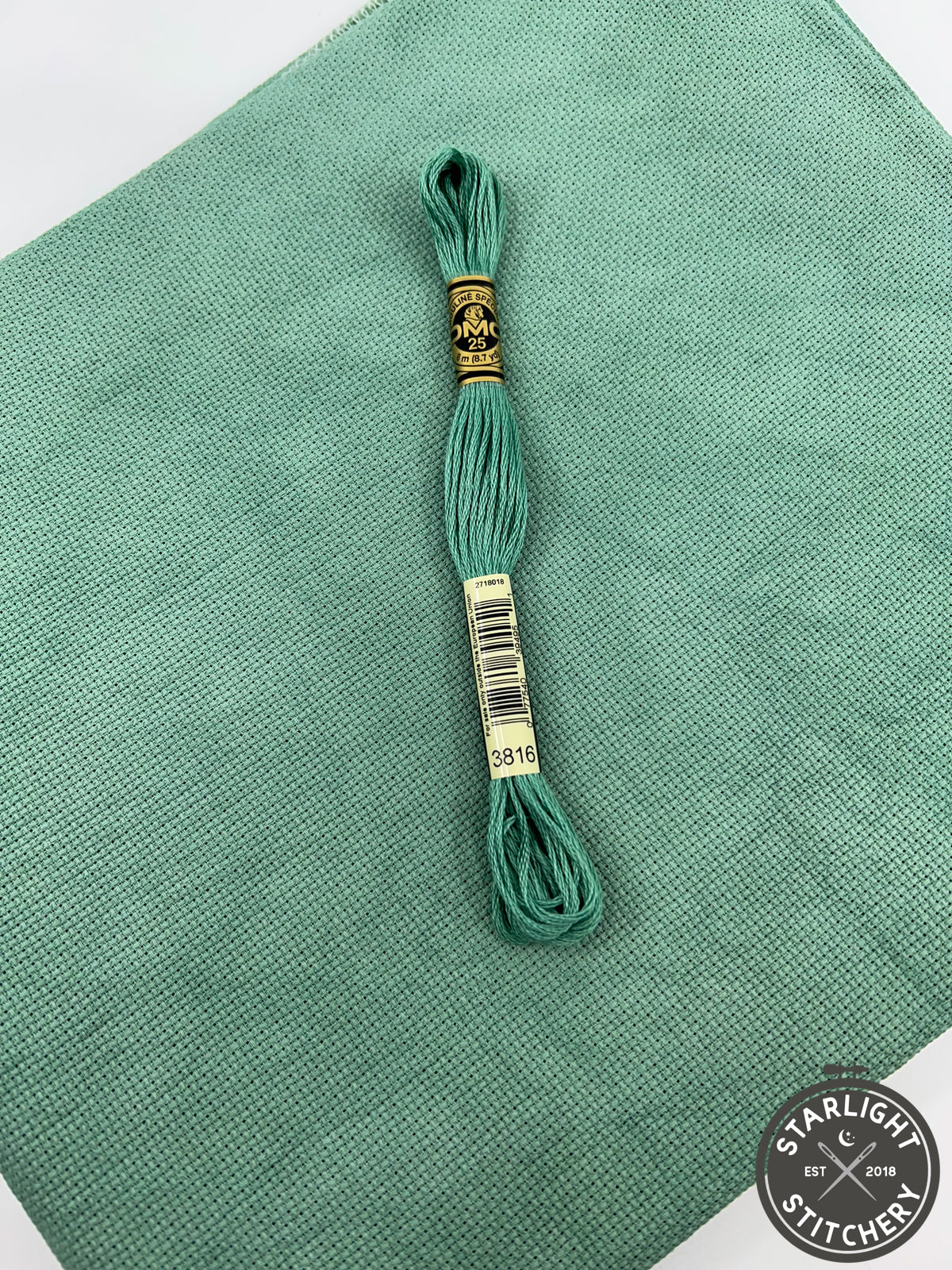 "Creme de Menthe" Needle Bling Designs - Hand Dyed Cross Stitch Fabric