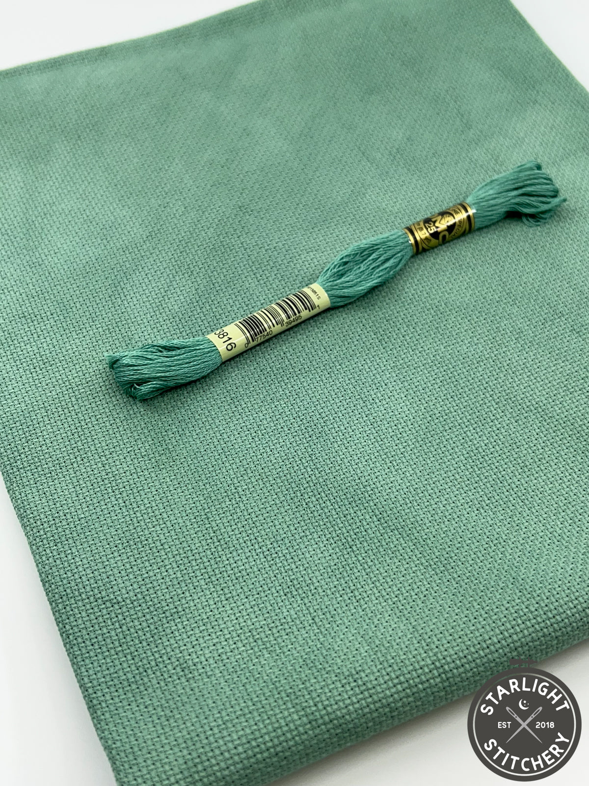"Creme de Menthe" Needle Bling Designs - Hand Dyed Cross Stitch Fabric