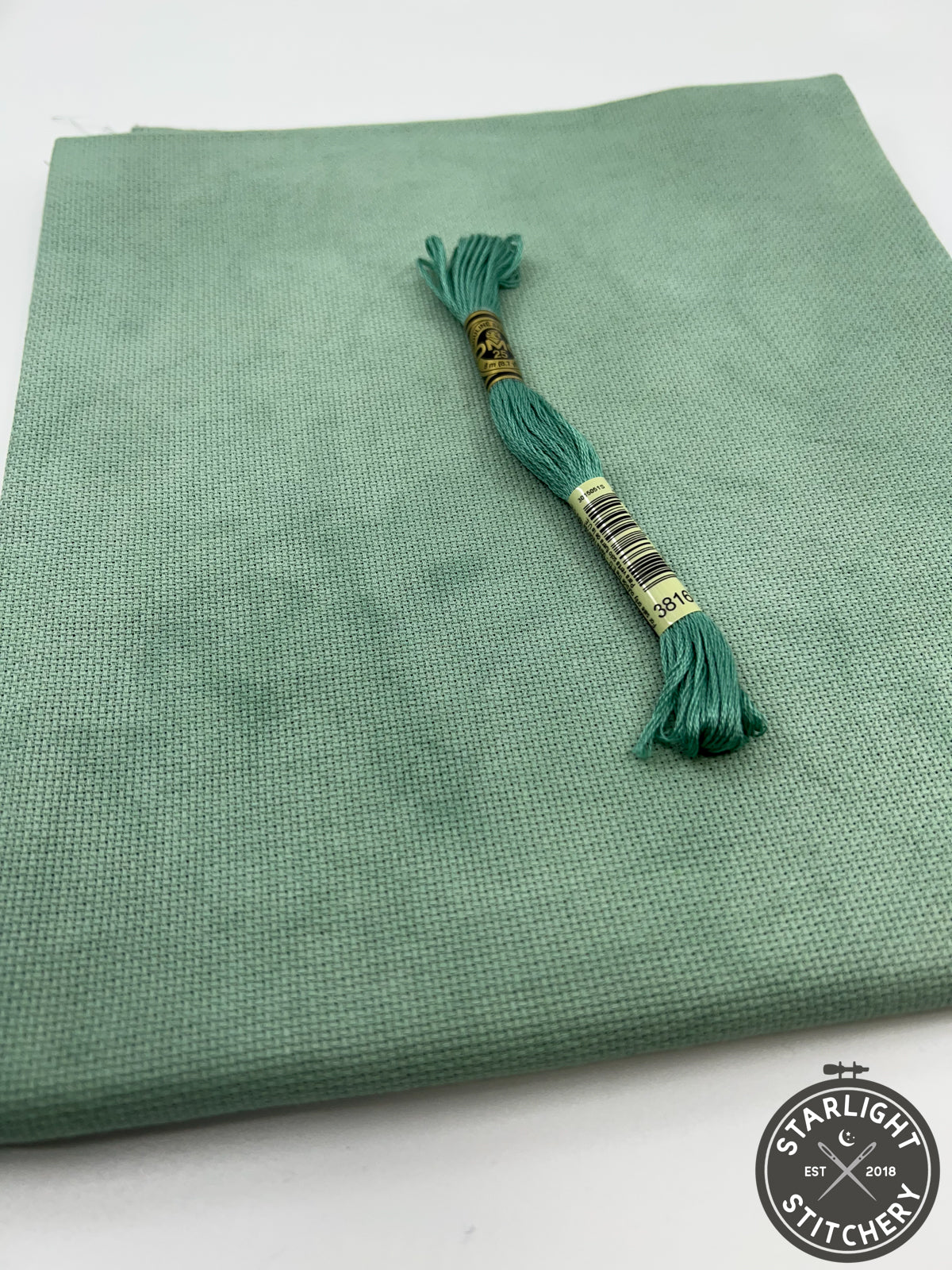 "Creme de Menthe" Needle Bling Designs - Hand Dyed Cross Stitch Fabric