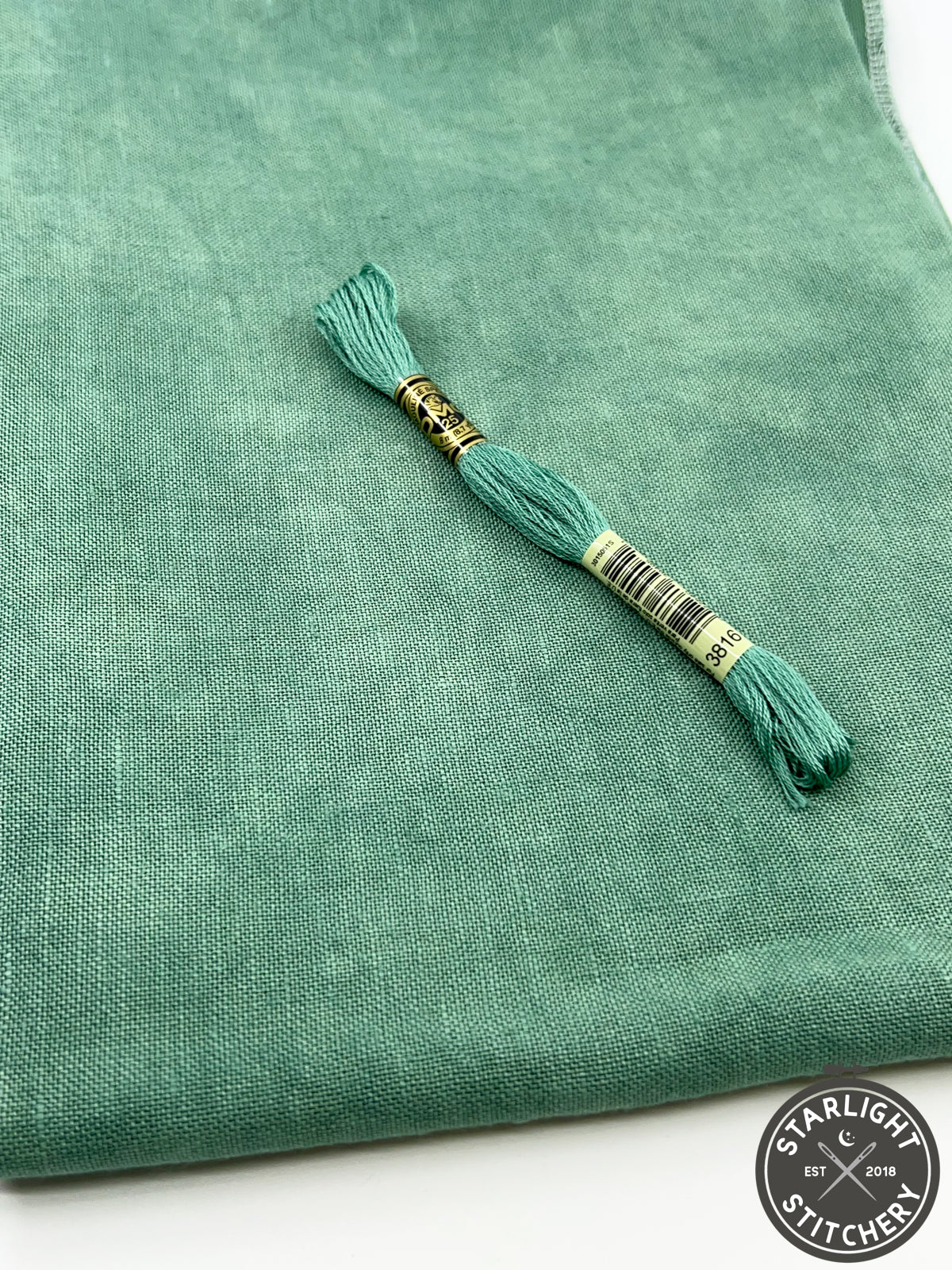 "Creme de Menthe" Needle Bling Designs - Hand Dyed Cross Stitch Fabric