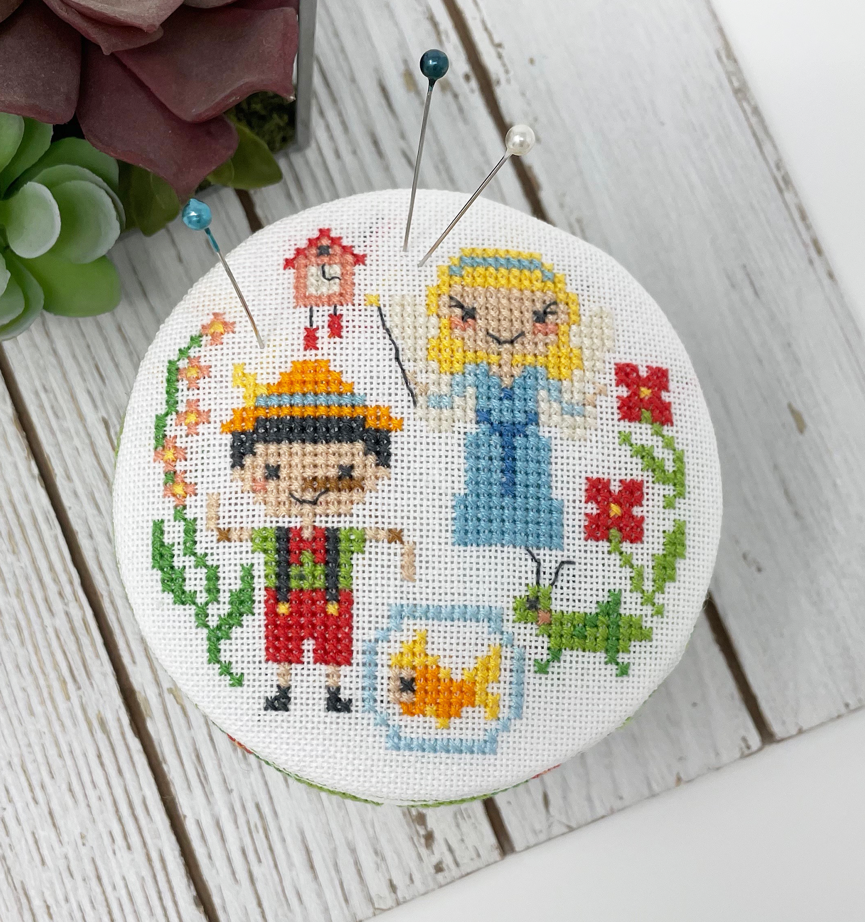 Pinocchio (2021 Fairy Tale Pin Cushion #6) - Tiny Modernist - Cross Stitch Pattern