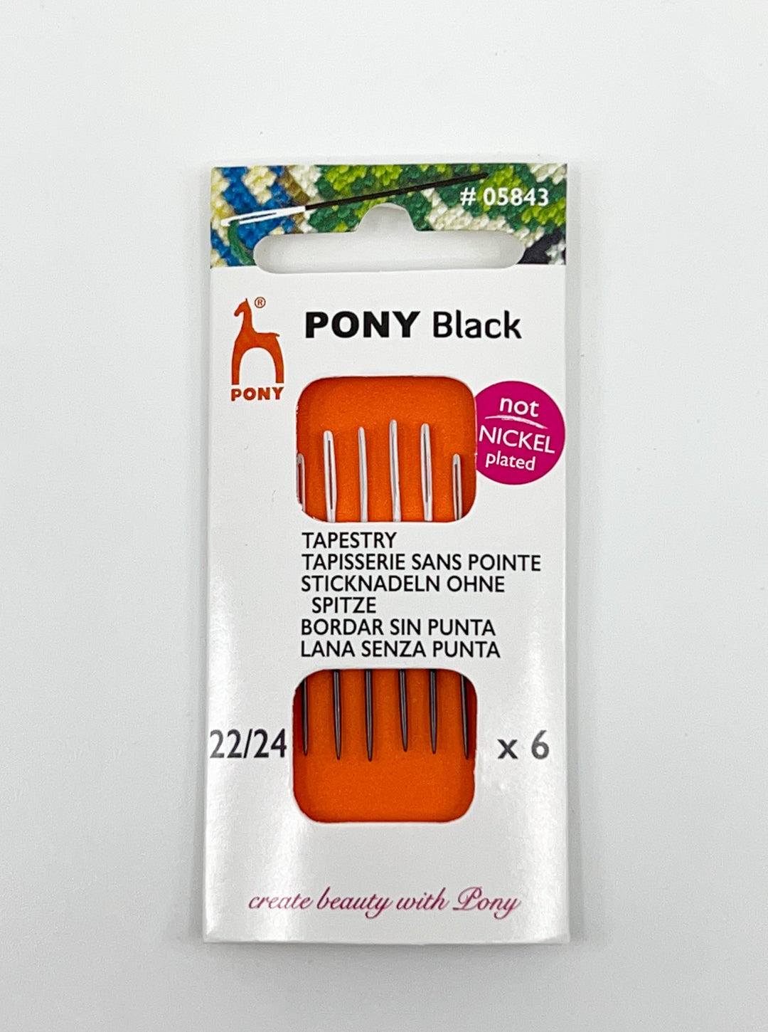 Pony Black Hypoallergenic Tapestry Needle