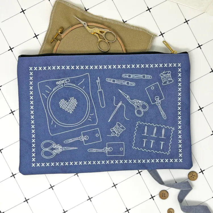 A Stitcher's Supplies Project Bag - Wild Violet Cross Stitch - Gifts