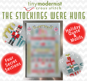 The Stockings Were Hung #1 - Tiny Modernist - Cross Stitch Pattern