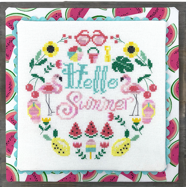 Summer Wreath - Tiny Modernist - Cross Stitch Pattern