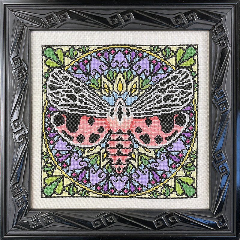 Tiger Moth - Ink Circles - Cross Stitch Pattern