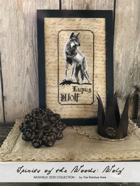 The Wolf (Spirit of the Woods) - The Primitive Hare - Cross Stitch Pattern
